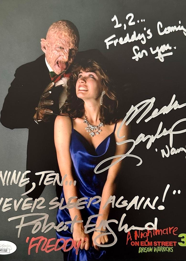 Robert Englund & Heather Langenkamp Signed 8x10 Photo (Nightmare On Elm Street) - JSA COA